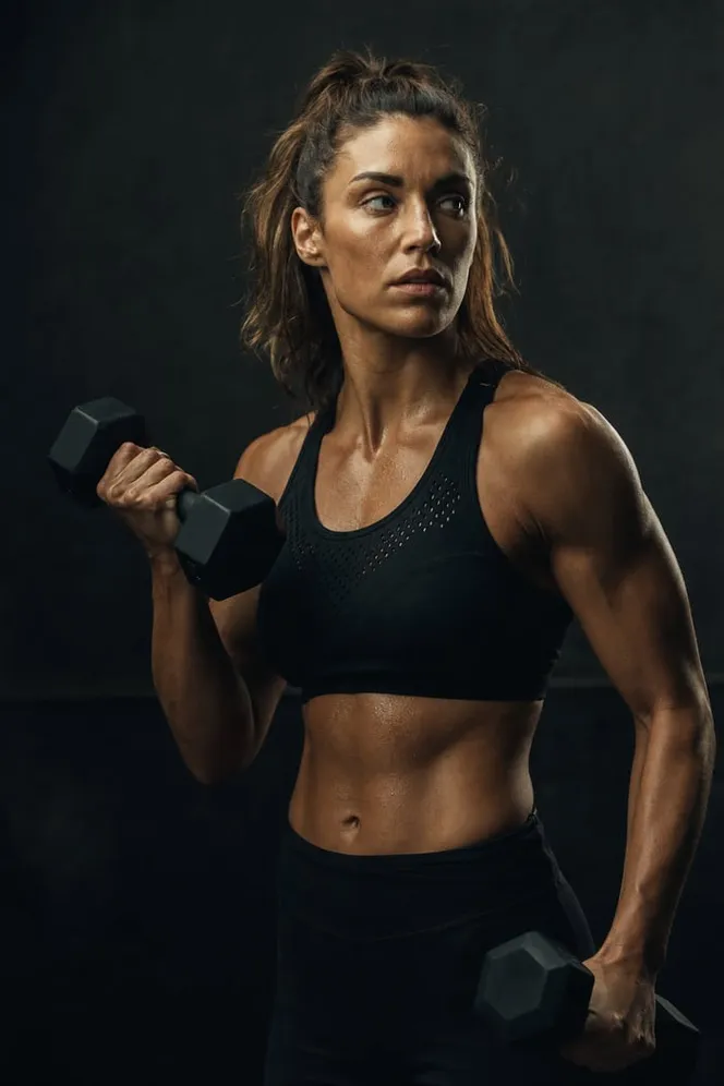 Athlete training with the Fit Trainer app